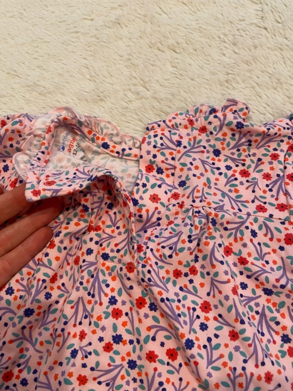 Magnetic Me Elizabeth Forever Floral Dress 12-18M Pink Magnetic Ruffle Neck NWT
